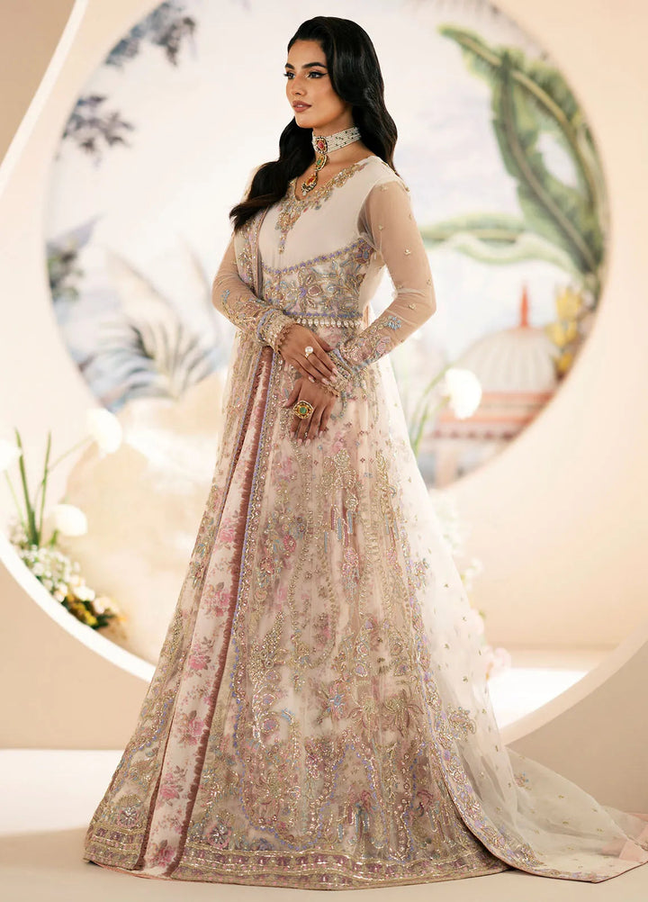 Inayat By AJR Embroidered Net Suit Unstitched 3 Piece AJR24I AFF-0 3 Amaryllis - Luxury Collection