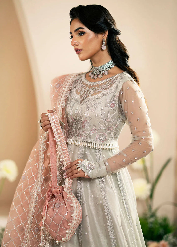 Inayat By AJR Embroidered Net Suit Unstitched 3 Piece AJR24I AFF-0 4 Magnolia - Luxury Collection