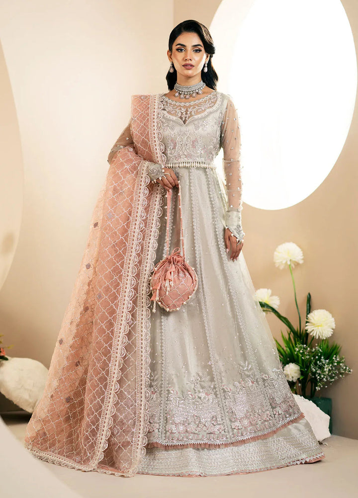 Inayat By AJR Embroidered Net Suit Unstitched 3 Piece AJR24I AFF-0 4 Magnolia - Luxury Collection