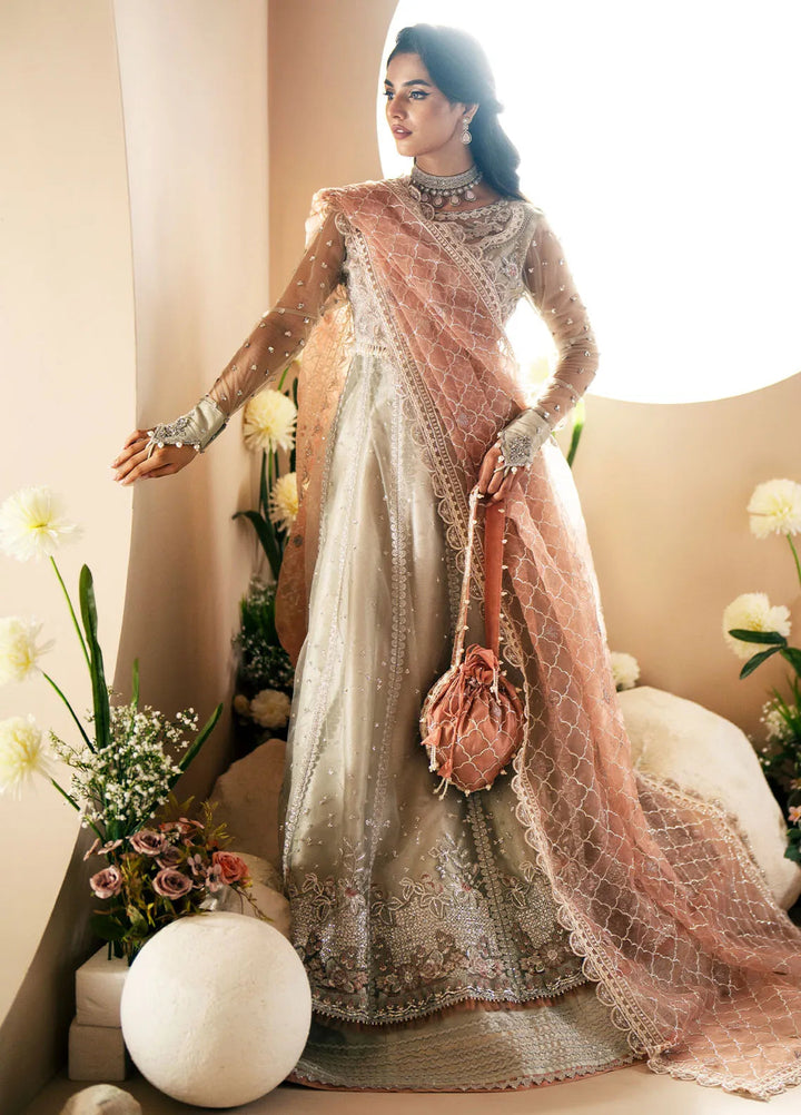 Inayat By AJR Embroidered Net Suit Unstitched 3 Piece AJR24I AFF-0 4 Magnolia - Luxury Collection