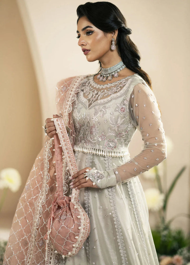 Inayat By AJR Embroidered Net Suit Unstitched 3 Piece AJR24I AFF-0 4 Magnolia - Luxury Collection