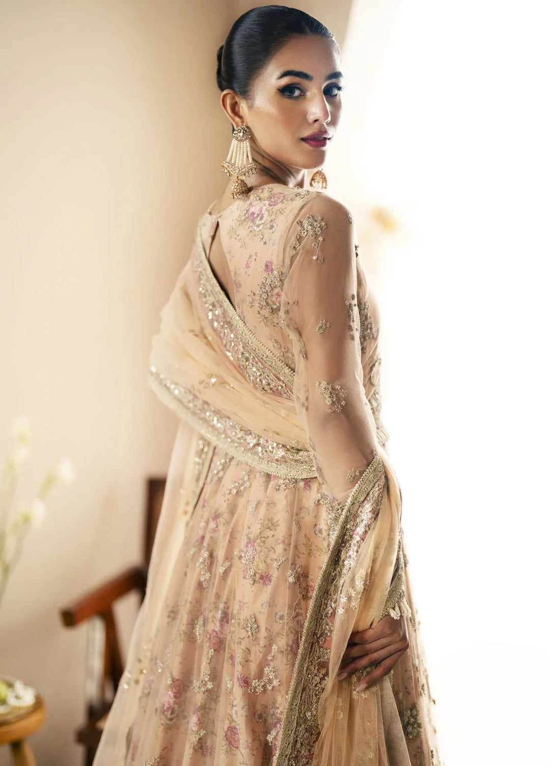 Inayat By AJR Embroidered Net Suit Unstitched 3 Piece AJR24I AFF-0 5 Daffodil - Luxury Collection