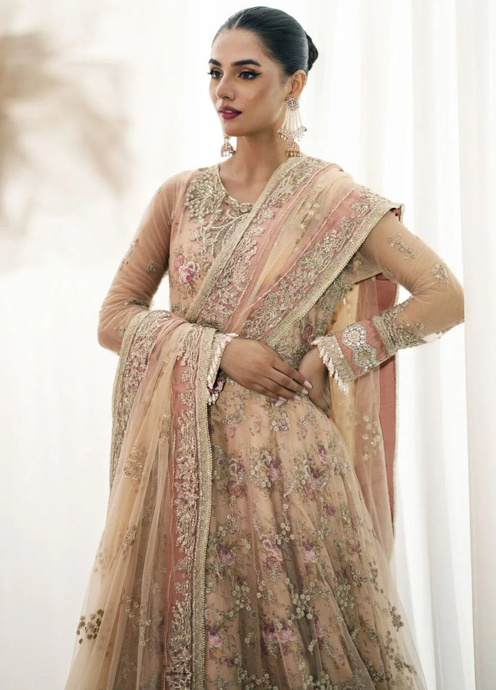 Inayat By AJR Embroidered Net Suit Unstitched 3 Piece AJR24I AFF-0 5 Daffodil - Luxury Collection