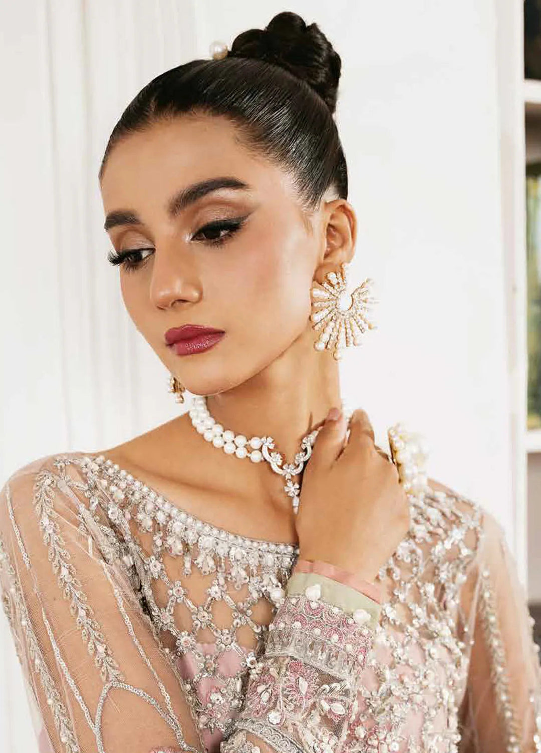 Inayat By Ajr Embroidered Net Suit Unstitched 3 Piece AJR24IWD-05 Rosabella - Formal Collection