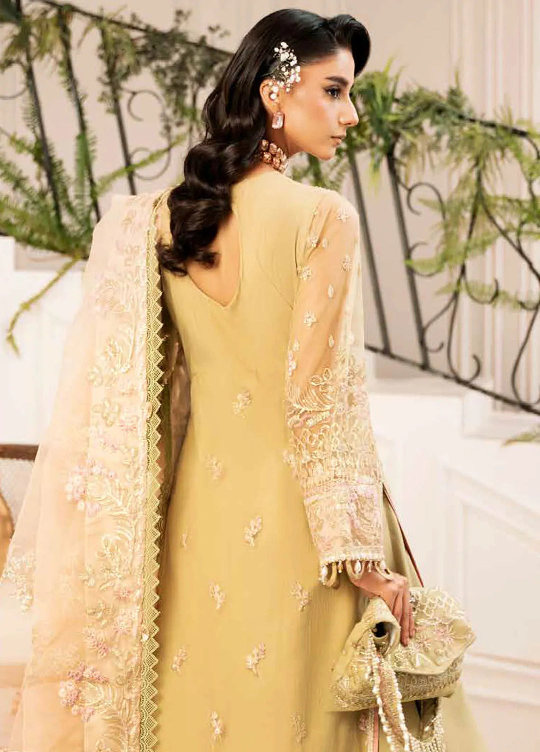 Inayat By Ajr Embroidered Net Suit Unstitched 4 Piece AJR24IWD-01 Brewing Matcha - Formal Collection