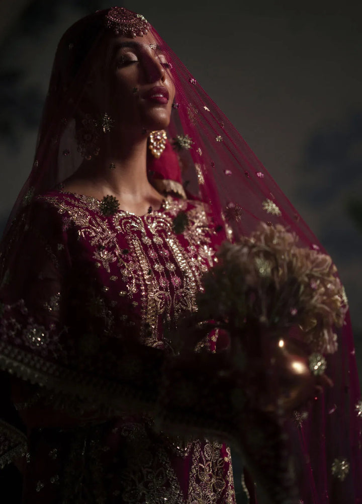 Inayat By AJR Embroidered Organza Suit Unstitched 3 Piece AJR24I AFF-0 6 Zinnia - Luxury Collection