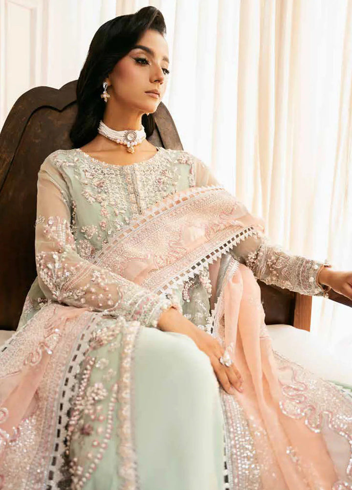 Inayat By Ajr Embroidered Organza Suit Unstitched 3 Piece AJR24IWD-02 Teel Tale - Formal Collection