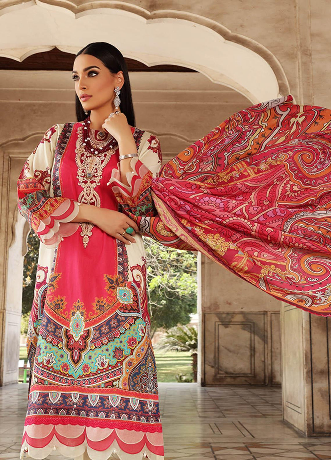 Inayat by Afsaneh Embroidered Lawn Suits Unstitched 3 Piece AFH21I AMBREEN - Eid Collection