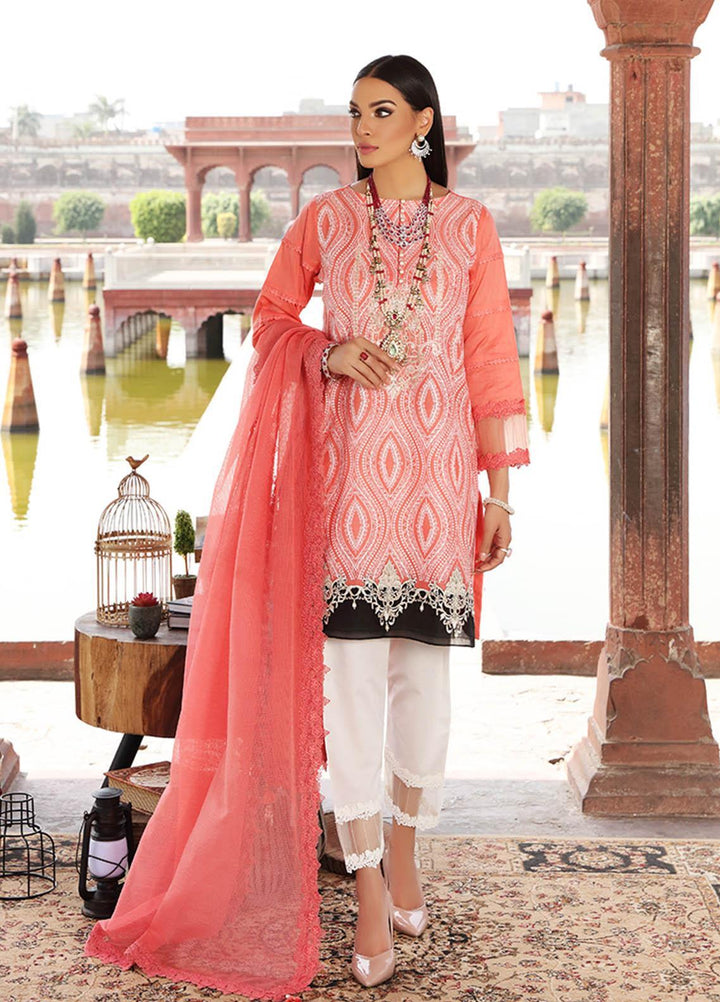 Inayat by Afsaneh Embroidered Lawn Suits Unstitched 2 Piece AFH21I AMEERA-B - Eid Collection