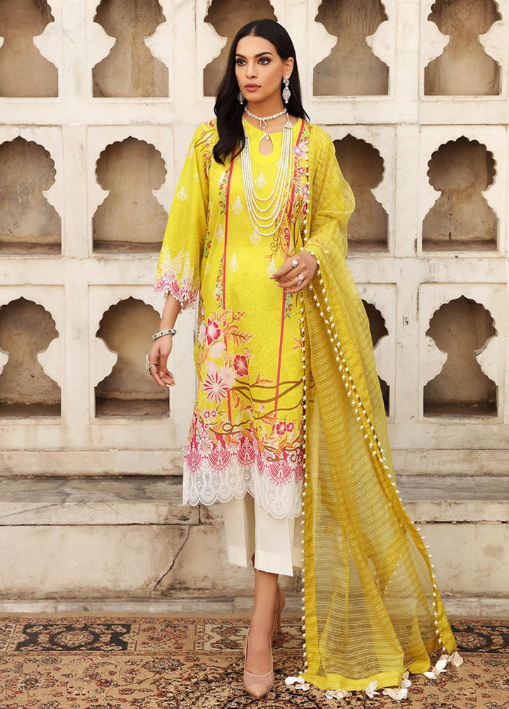 Inayat by Afsaneh Embroidered Lawn Suits Unstitched 3 Piece AFH21I AZRA-B - Eid Collection