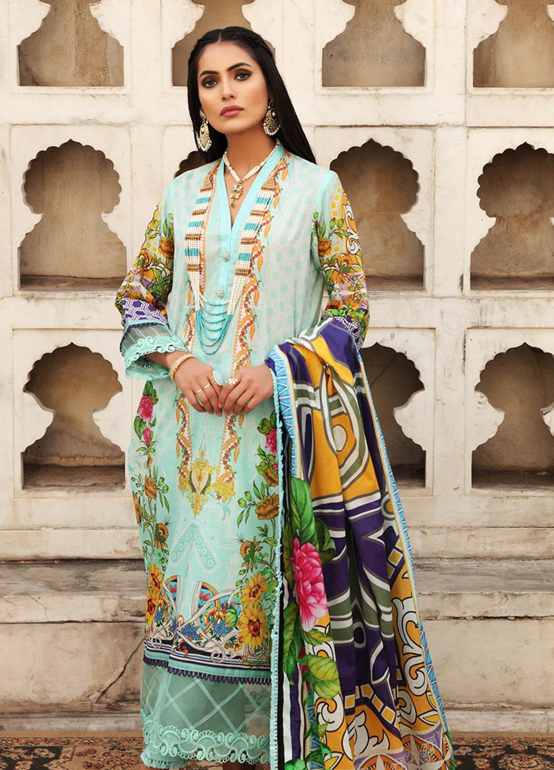 Inayat by Afsaneh Embroidered Lawn Suits Unstitched 3 Piece AFH21I JANA-A - Eid Collection