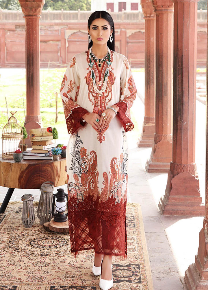 Inayat by Afsaneh Embroidered Lawn  Unstitched Kurti AFH21I SEHAR-A - Eid Collection