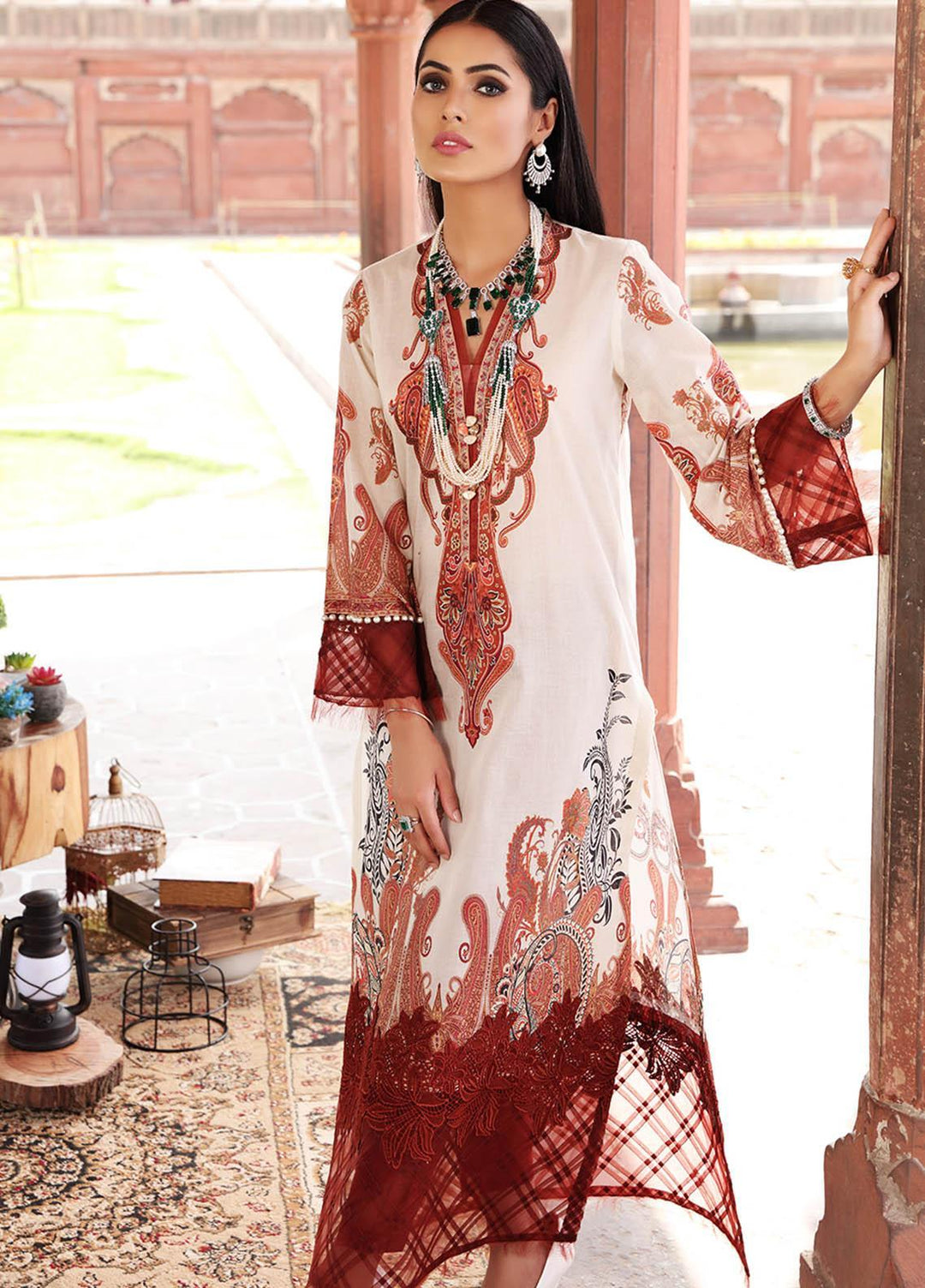 Inayat by Afsaneh Embroidered Lawn  Unstitched Kurti AFH21I SEHAR-A - Eid Collection