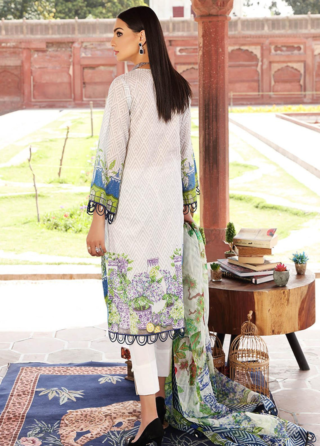Inayat by Afsaneh Embroidered Lawn Suits Unstitched 2 Piece AFH21I SOHANA-A - Eid Collection