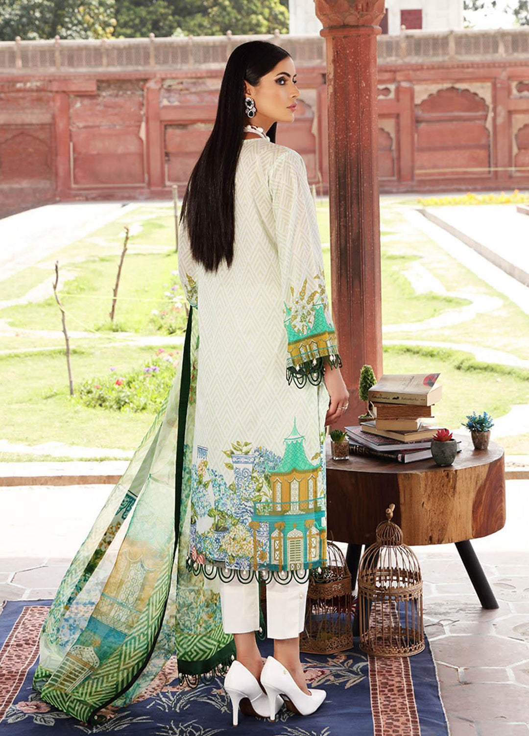 Inayat by Afsaneh Embroidered Lawn Suits Unstitched 2 Piece AFH21I SUHANA-B - Eid Collection