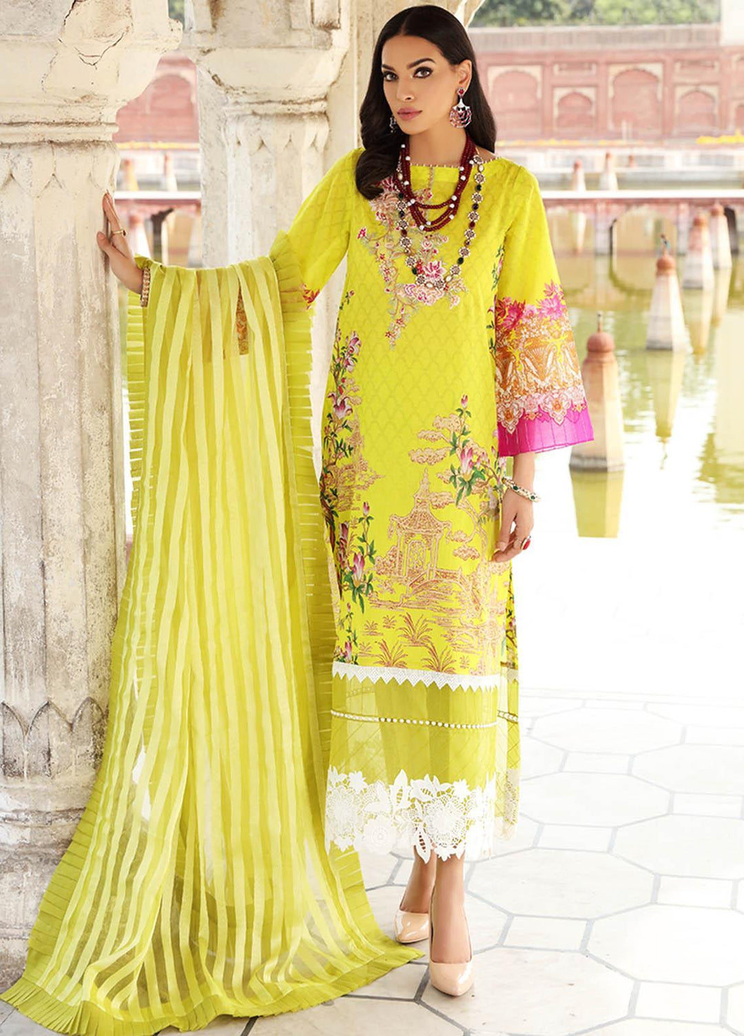 Inayat by Afsaneh Embroidered Lawn Suits Unstitched 2 Piece AFH21I SUHAYE-A - Eid Collection