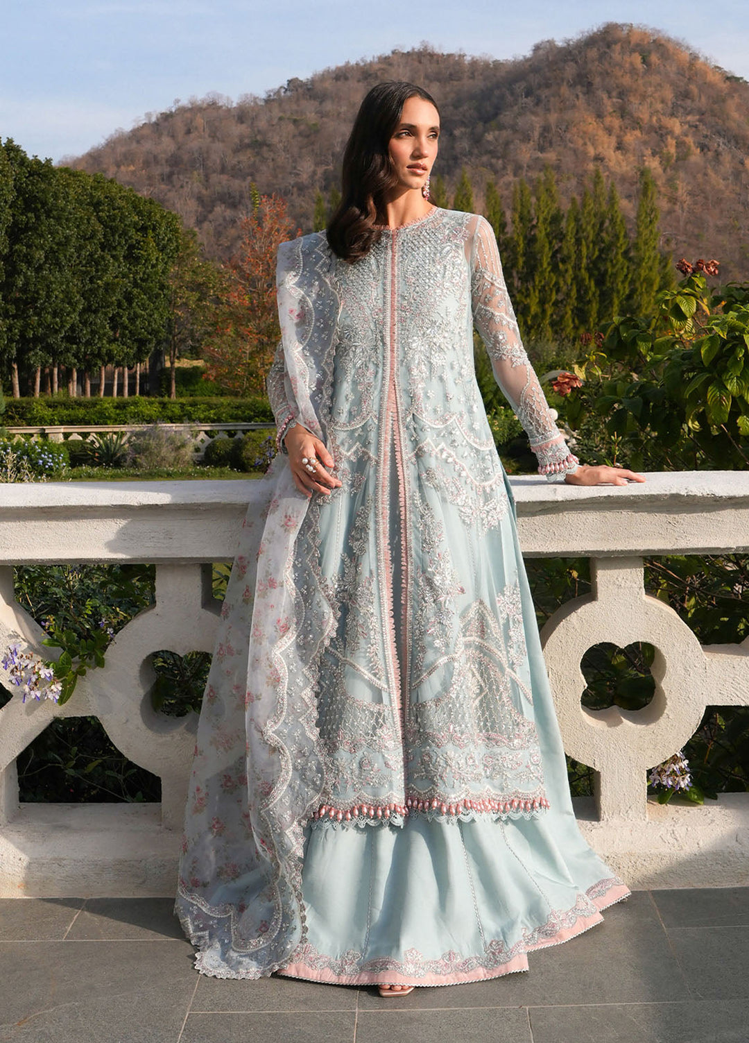 Inayat Embroidered Net Suits Unstitched 3 Piece INT25UF INFF-06 Kylon - Formals Collection