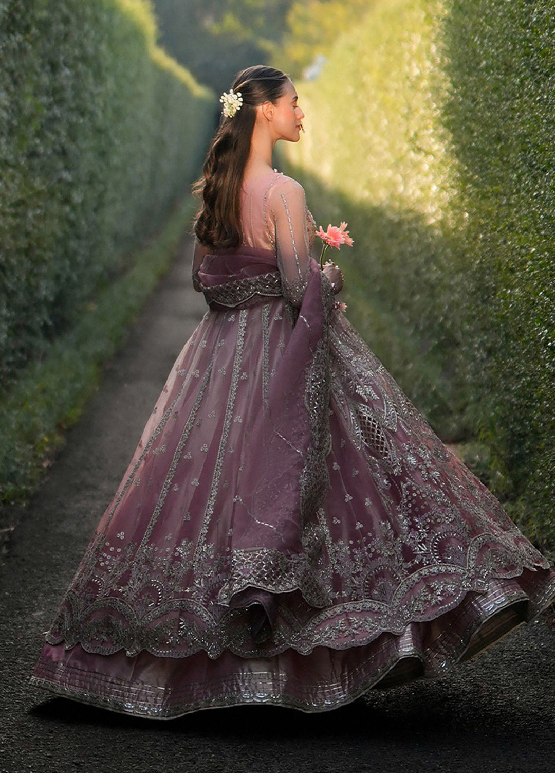 Inayat Embroidered Net Suits Unstitched 3 Piece INT25UF INFF-07 Elva - Formals Collection