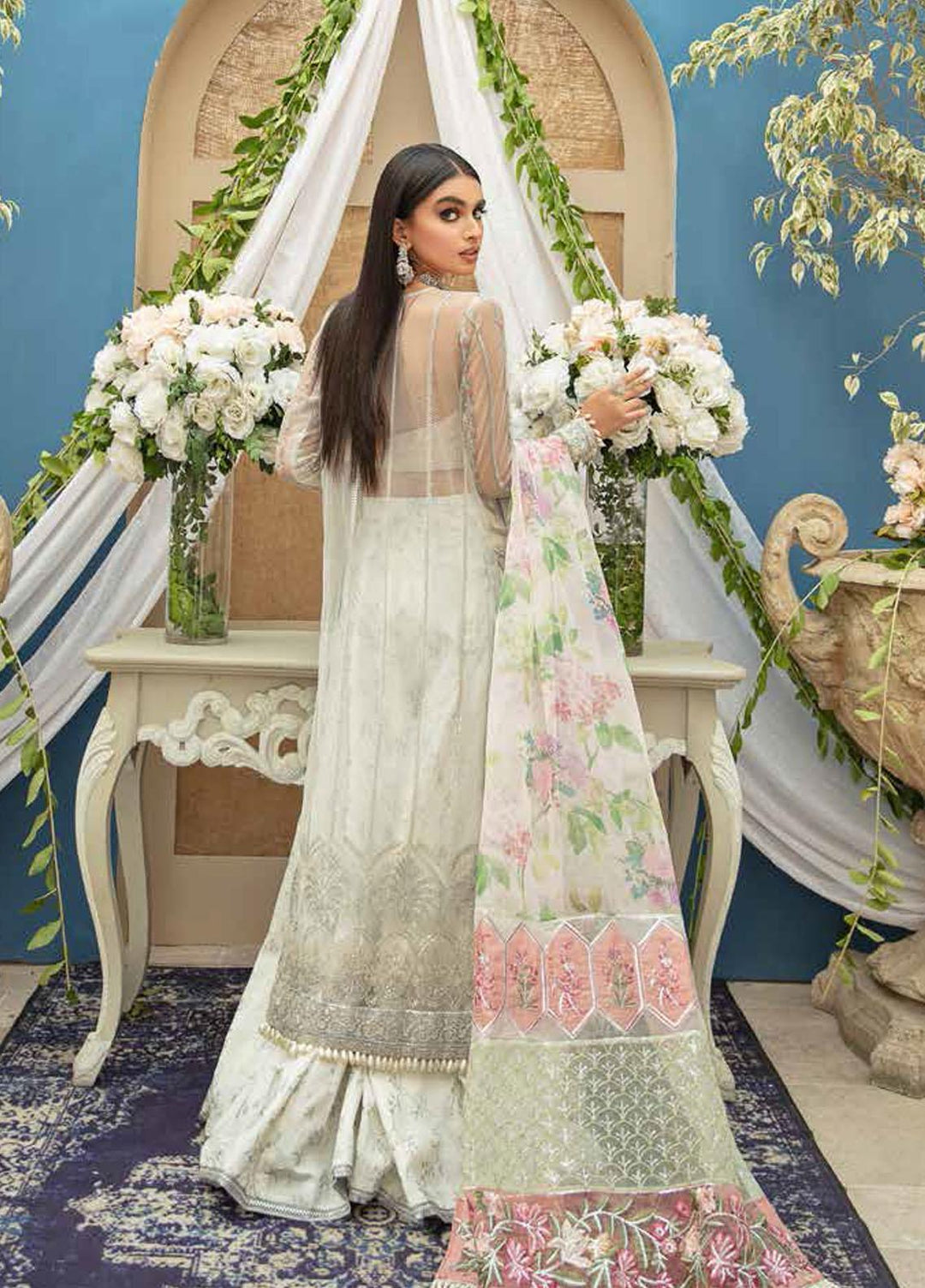Inayat Embroidered Net Suits Unstitched 4 Piece IN21LW ILW-04 JASMINE - Luxury Formals Collection
