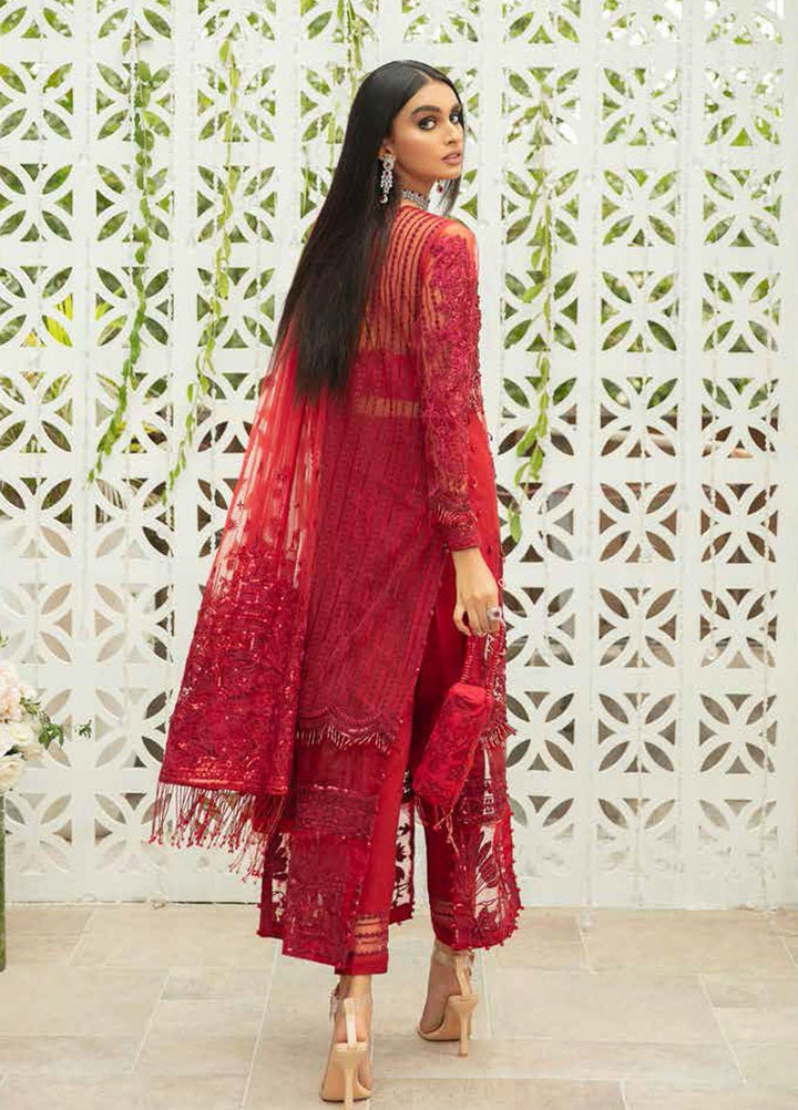 Inayat Embroidered Tulle Suits Unstitched 4 Piece IN21LW ILW-05 GULAAB - Luxury Formals Collection