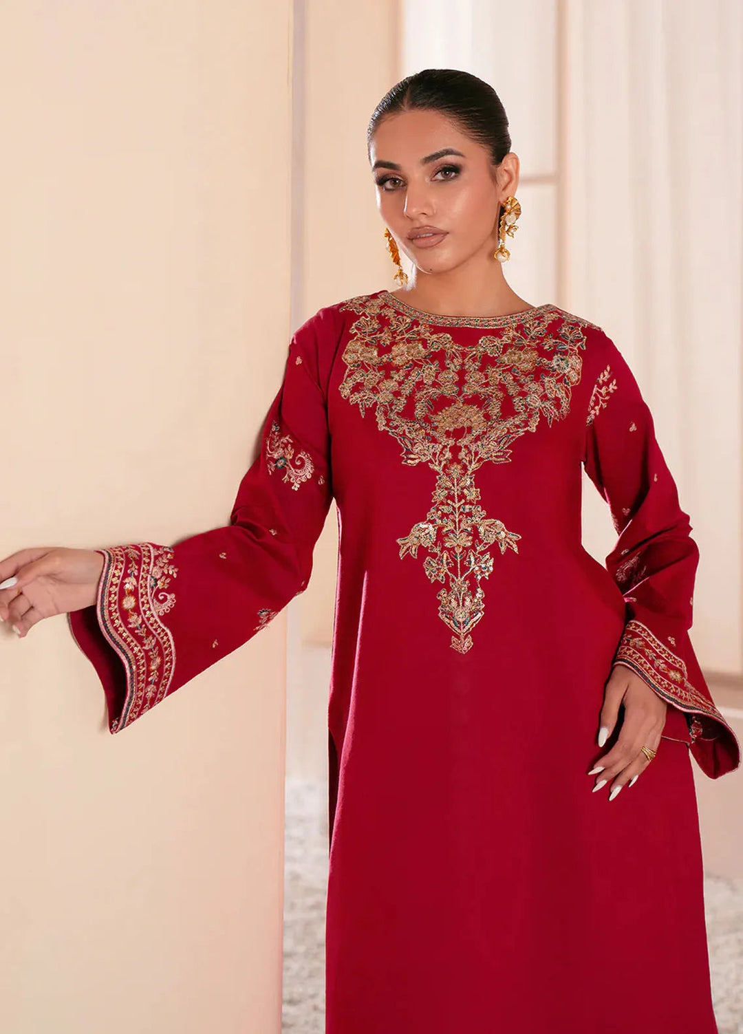 Inayat Pret Embroidered 2 Piece Suit Blush