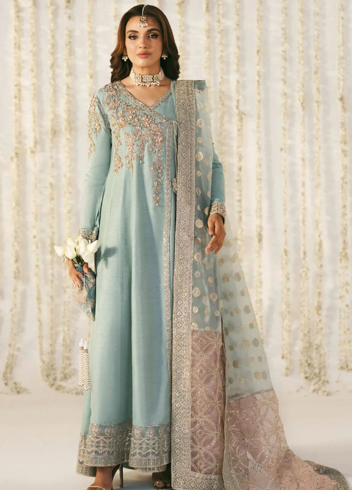 Inayat Pret Embroidered Raw Silk 3 Piece Suit Azara