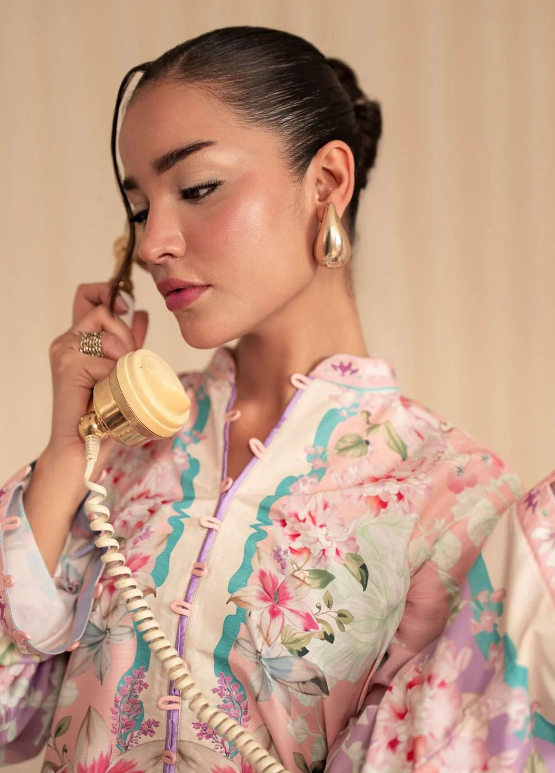 Inayat Pret Printed Silk 2 Piece Suit Meadow