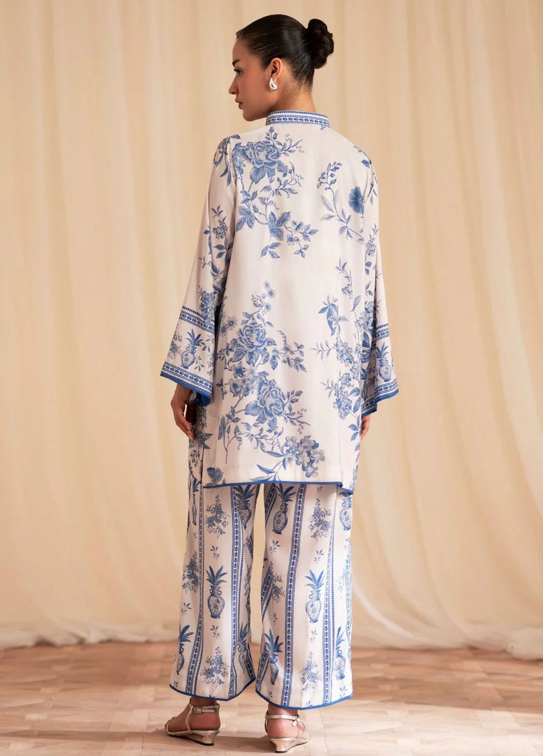Inayat Pret Printed Silk 2 Piece Suit Oceana
