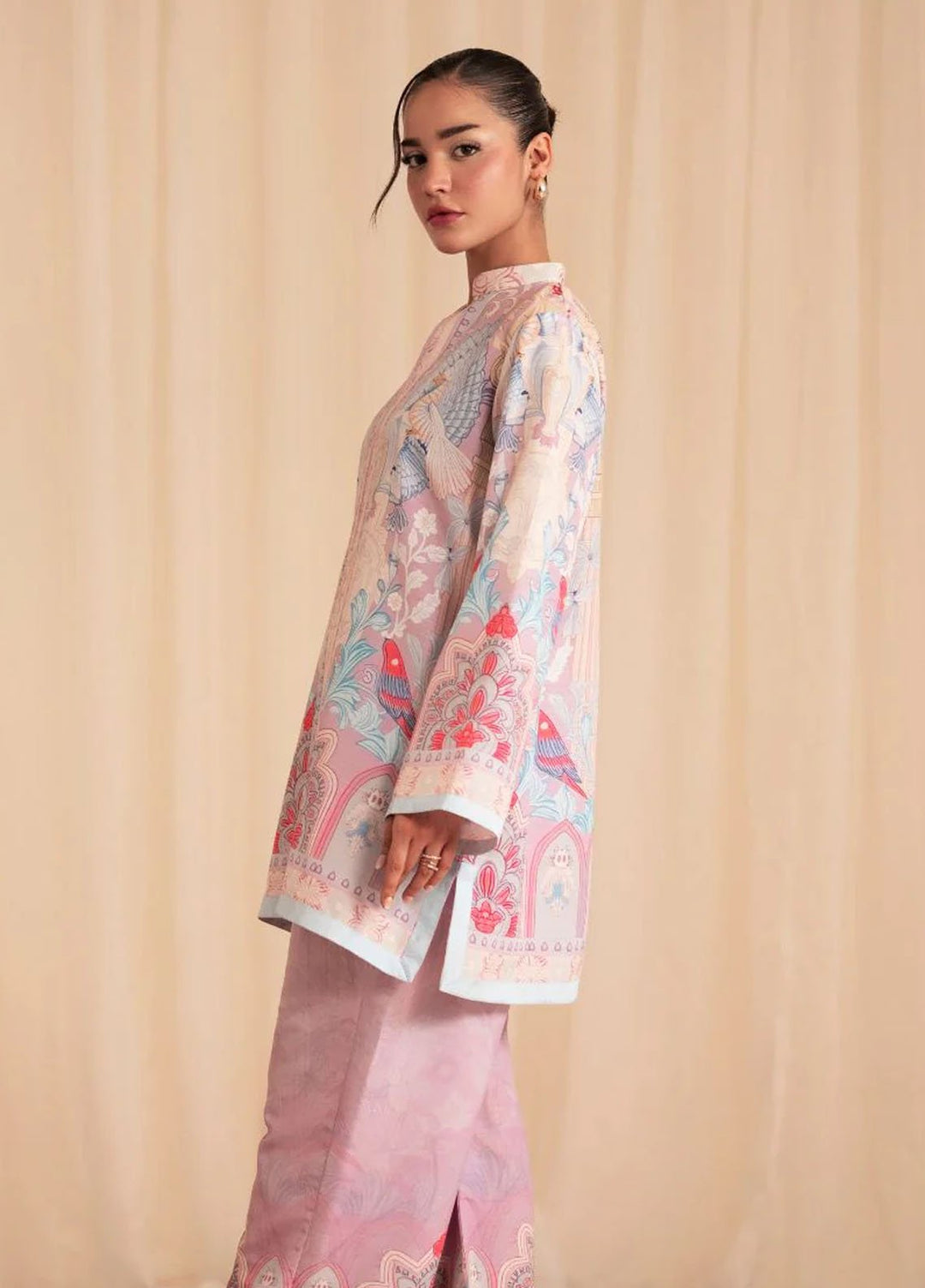 Inayat Pret Printed Silk 2 Piece Suit Stardust