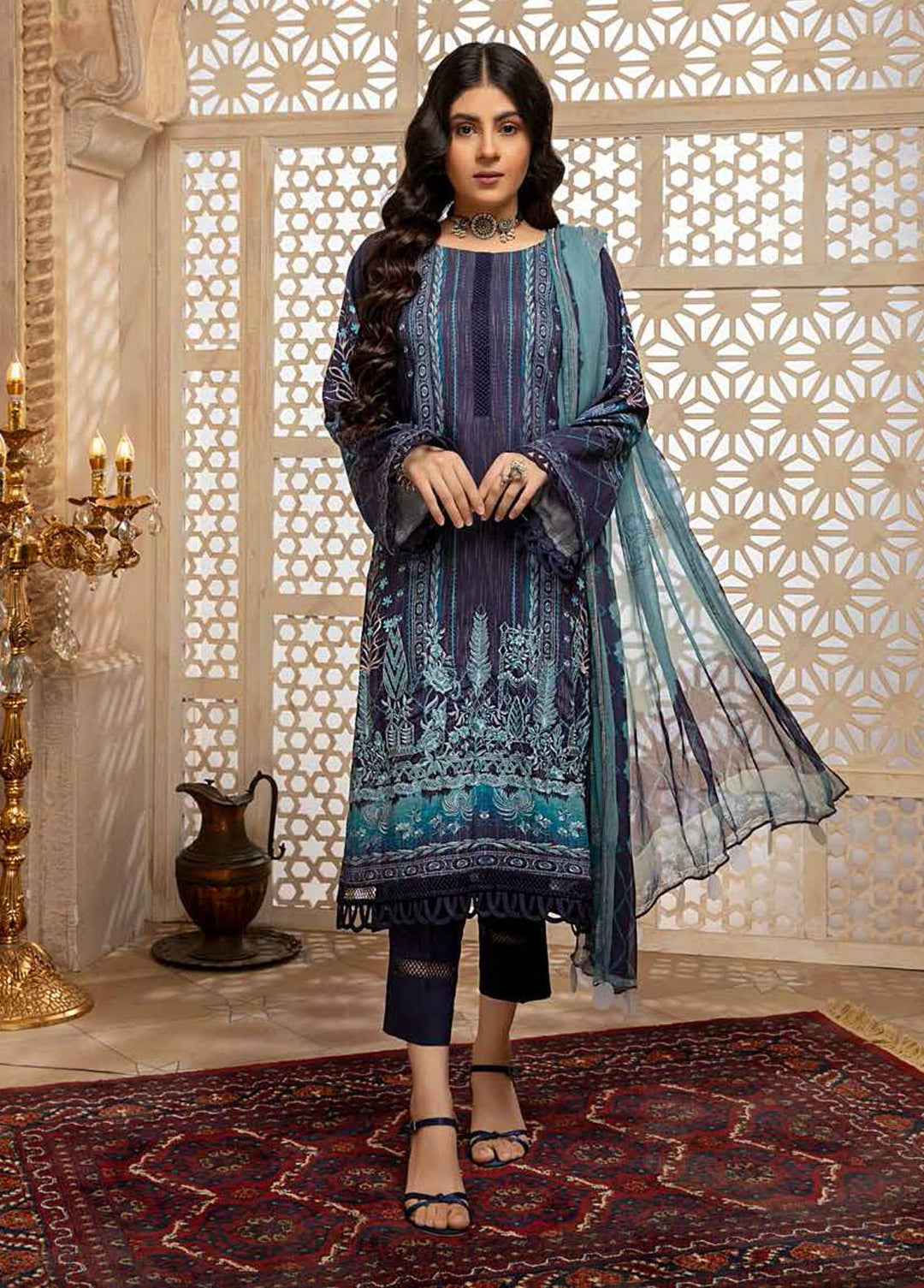 Infinity By Charizma Embroidered Marina Suits Unstitched 3 Piece CRZ21I CIN-01 - Winter Collection