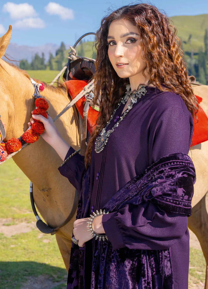 Insia By Riaz Arts Embroidered Wool Suit Unstitched 3 Piece RA24I D-02 - Winter Collection