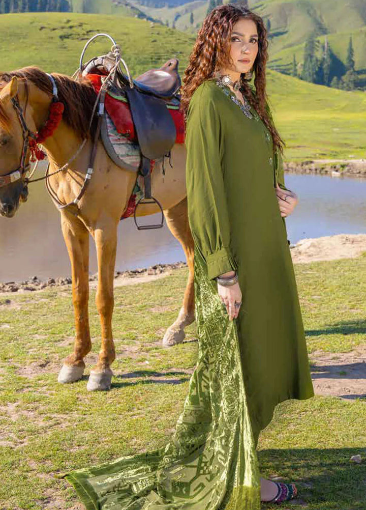 Insia By Riaz Arts Embroidered Wool Suit Unstitched 3 Piece RA24I D-03 - Winter Collection