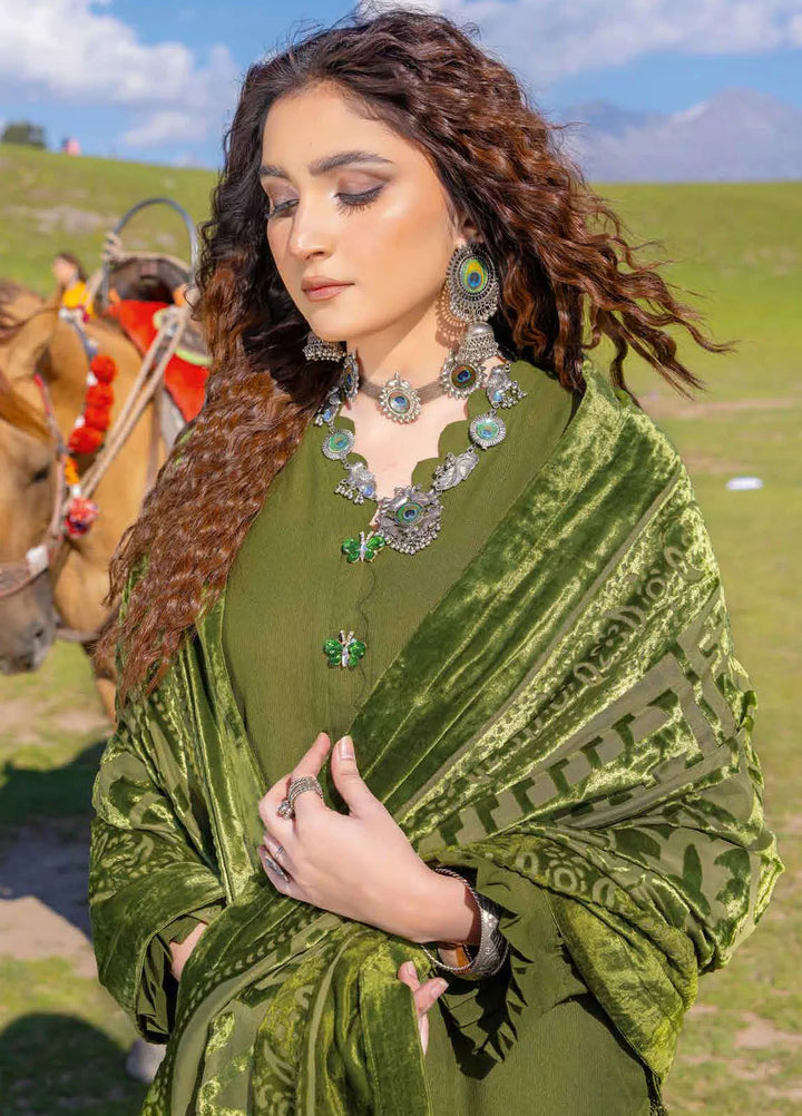 Insia By Riaz Arts Embroidered Wool Suit Unstitched 3 Piece RA24I D-03 - Winter Collection