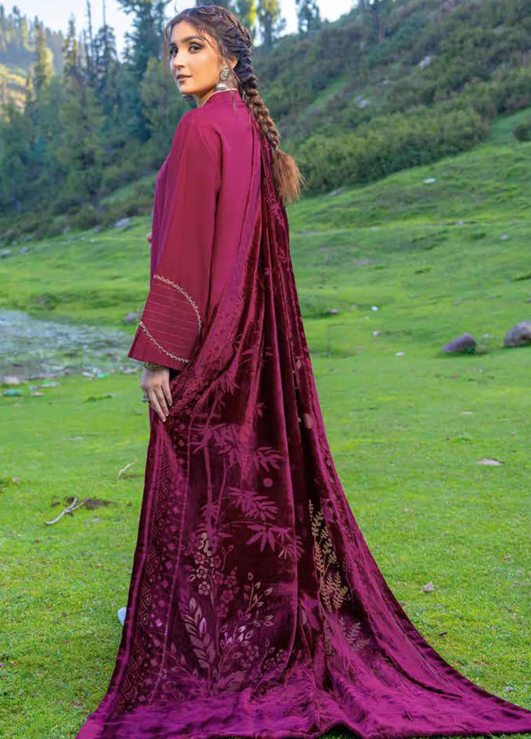 Insia By Riaz Arts Embroidered Wool Suit Unstitched 3 Piece RA24I D-06 - Winter Collection