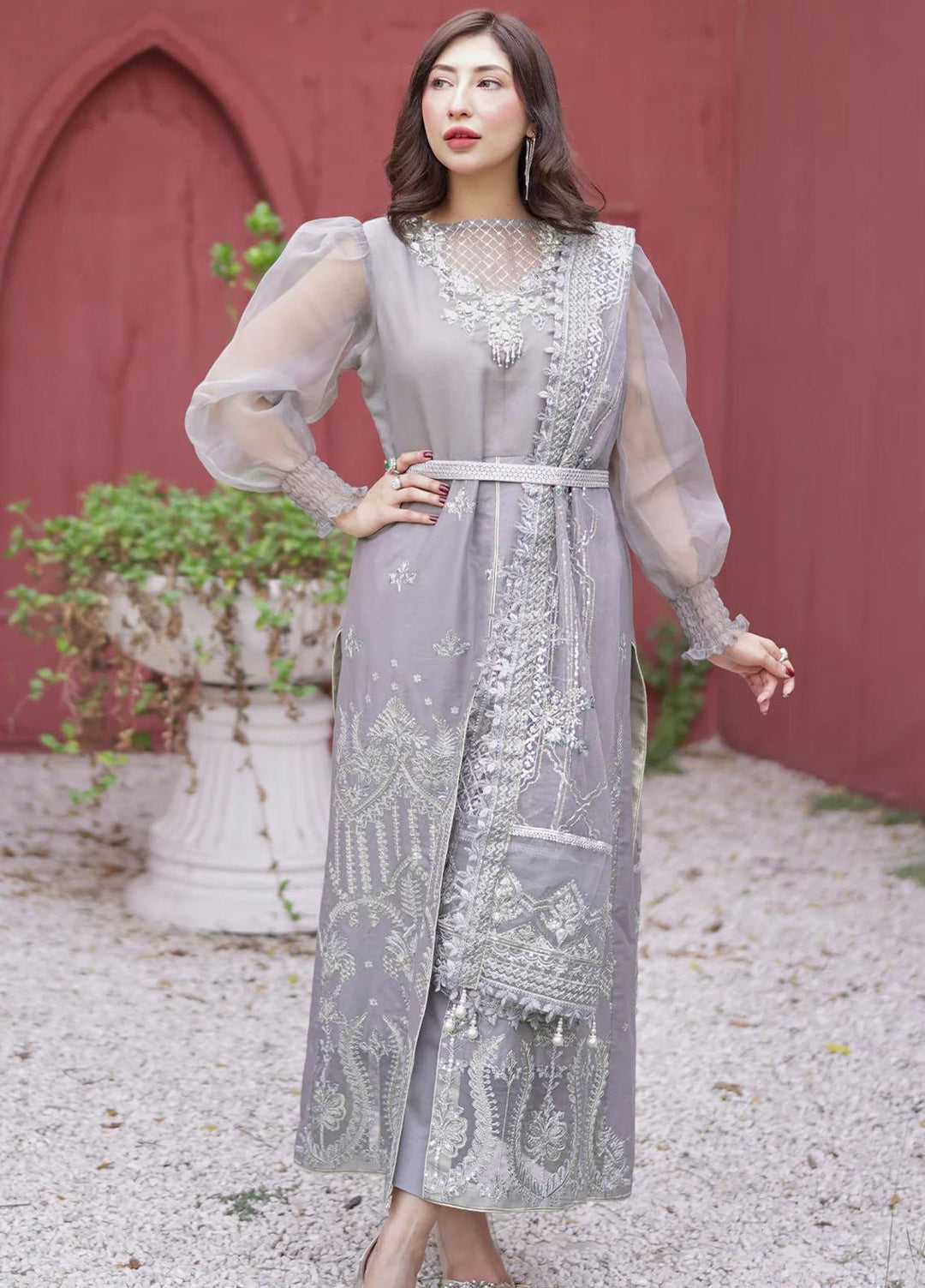 Insiya Clothing Embroidered Lawn Suits Unstitched 3 Piece INS23LE Design 104 - Eid Collection