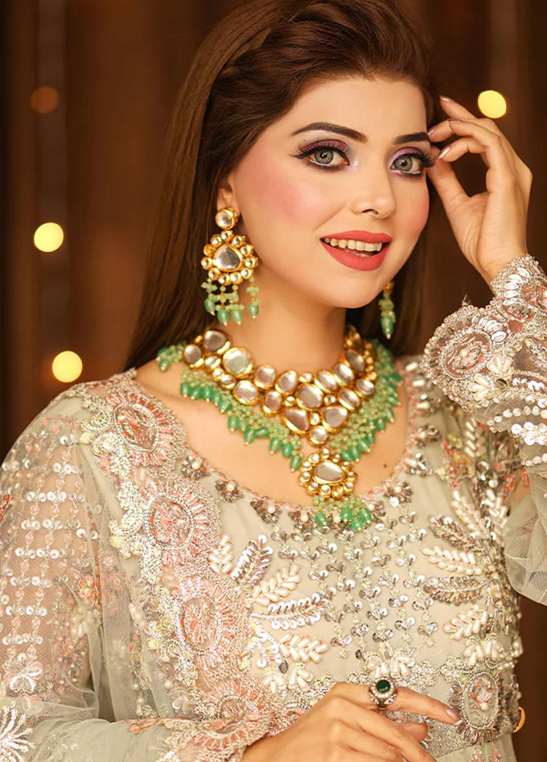 Insiya Clothing Embroidered Net Suits Unstitched 3 Piece INS23WF Design Code 01 - Festive Collection