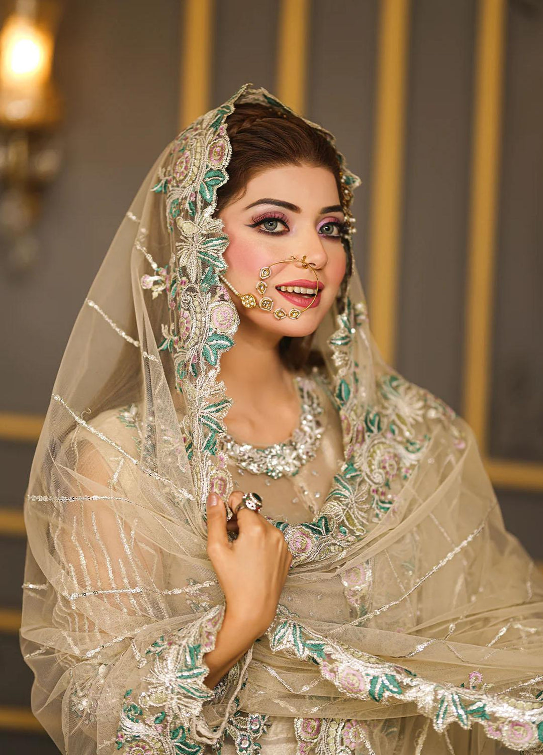 Insiya Clothing Embroidered Net Suits Unstitched 3 Piece INS23WF Design Code 03 - Festive Collection