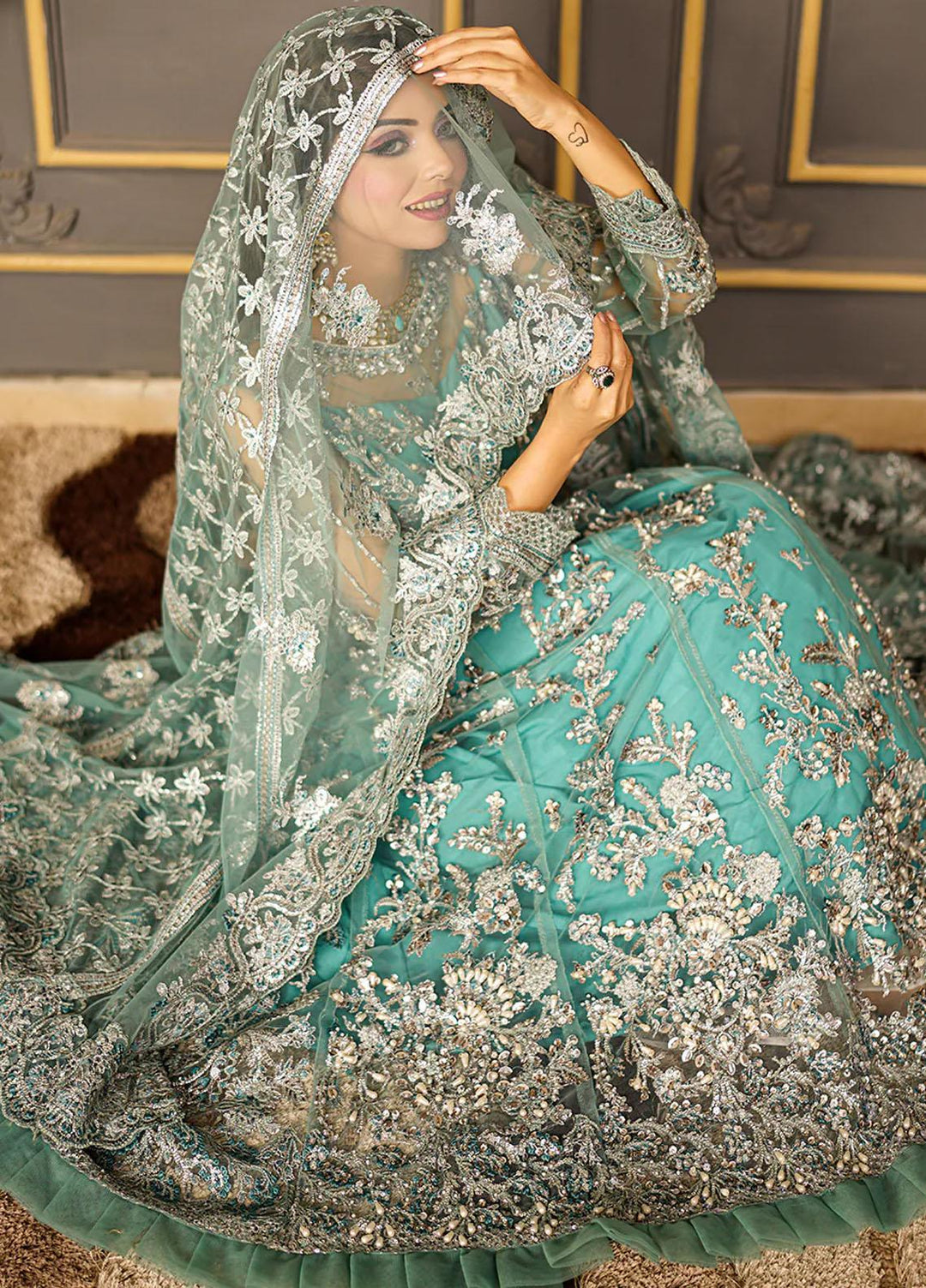 Insiya Clothing Embroidered Net Suits Unstitched 3 Piece INS23WF Design Code 05 - Festive Collection