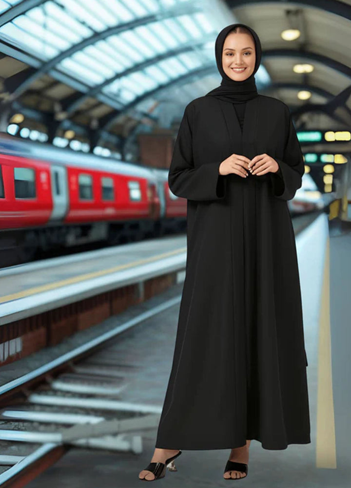 Insiya Pret Solid Georgette Abaya LDW6702
