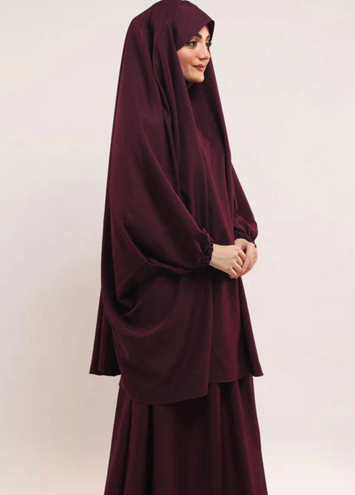 Insiya Pret Solid Georgette Abaya Set NIS5101