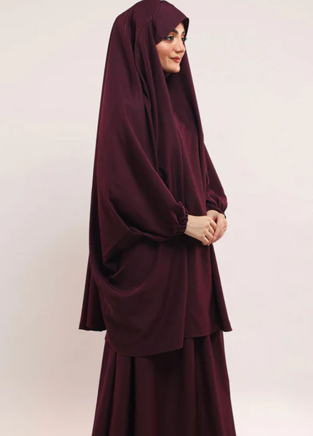 Insiya Pret Solid Georgette Abaya Set NIS5101