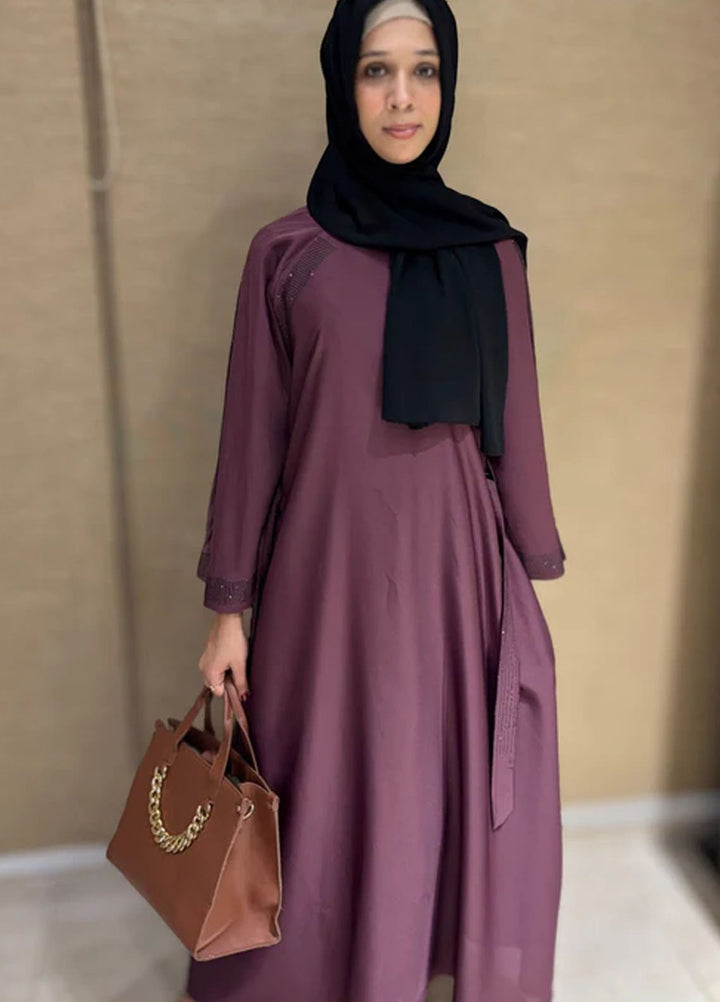 Insiya Pret Solid Nidha Abaya HPO2748