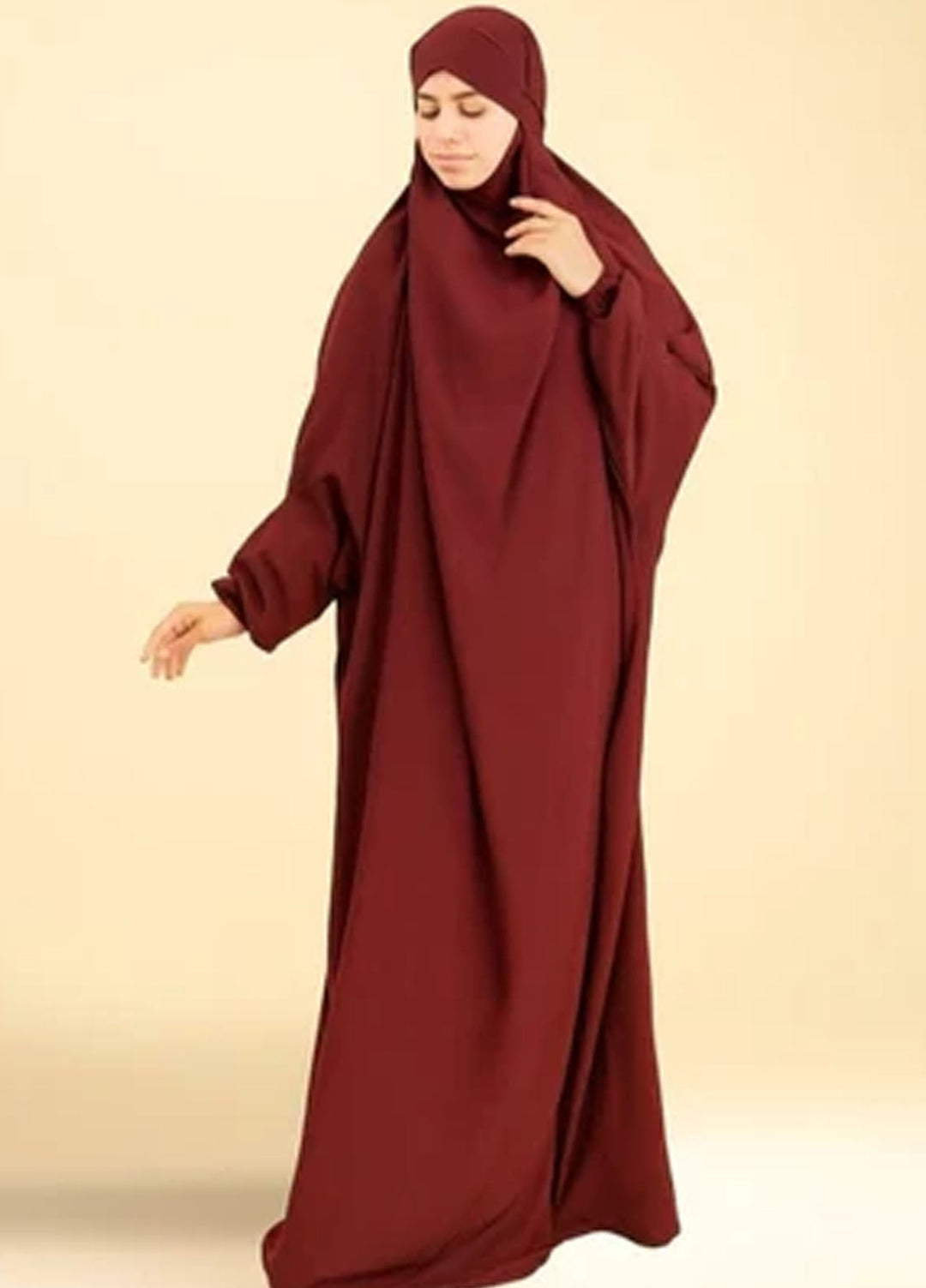 Insiya Pret Solid Nidha Namaz Chadar With Sleeves ZBF1580