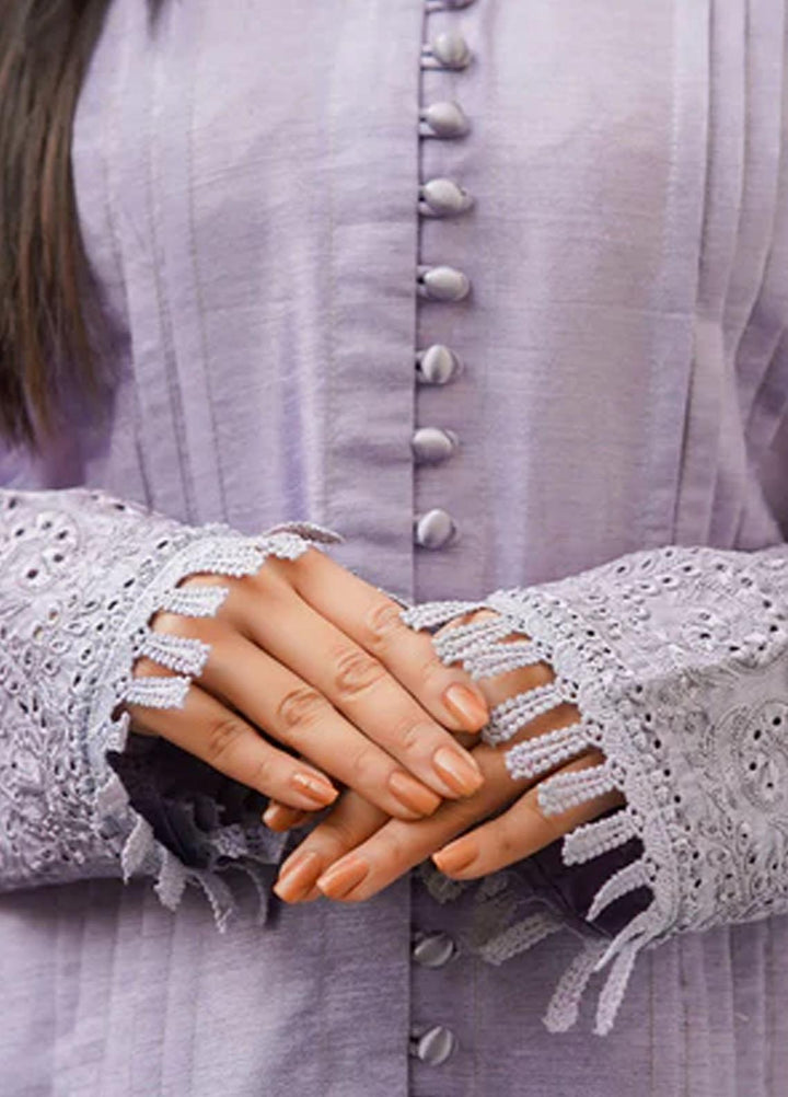 Insiya Clothing Pret  Raw Silk 2 Piece Dress INS23SP LILAC