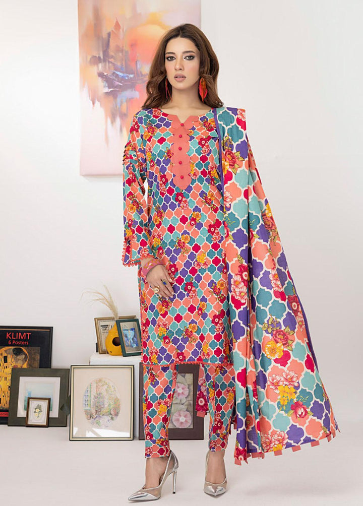 Intermix By ZS Textiles Printed  Suits Unstitched 3 Piece ZS23I 10 - Summer Collection