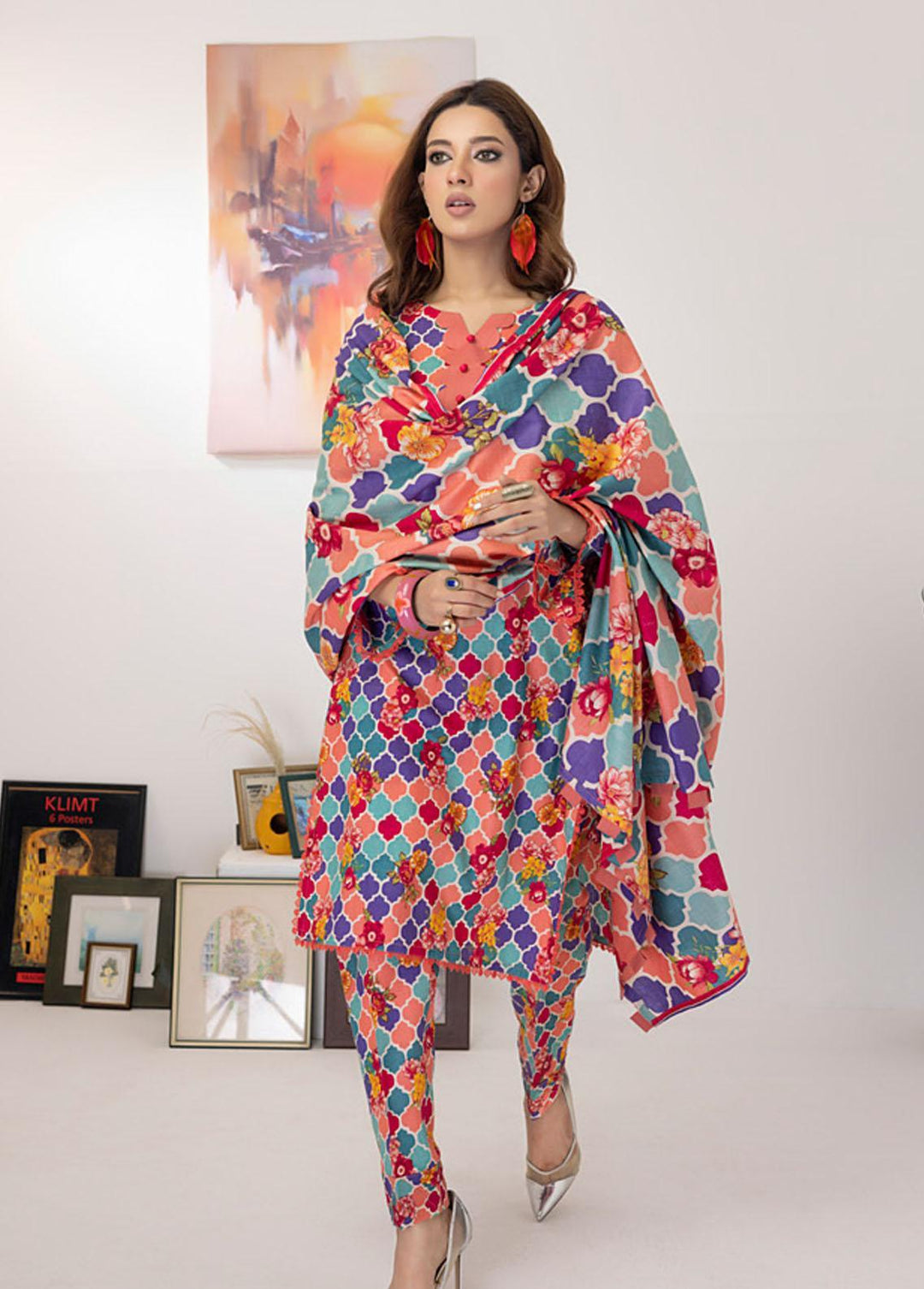 Intermix By ZS Textiles Printed  Suits Unstitched 3 Piece ZS23I 10 - Summer Collection