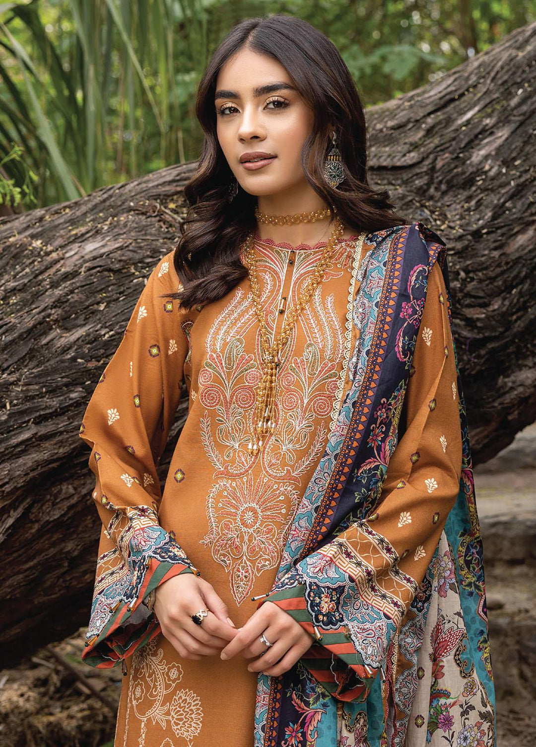 Iris By Humdum Embroidered Lawn Suits Unstitched 3 Piece HD23I D-01 - Summer Collection