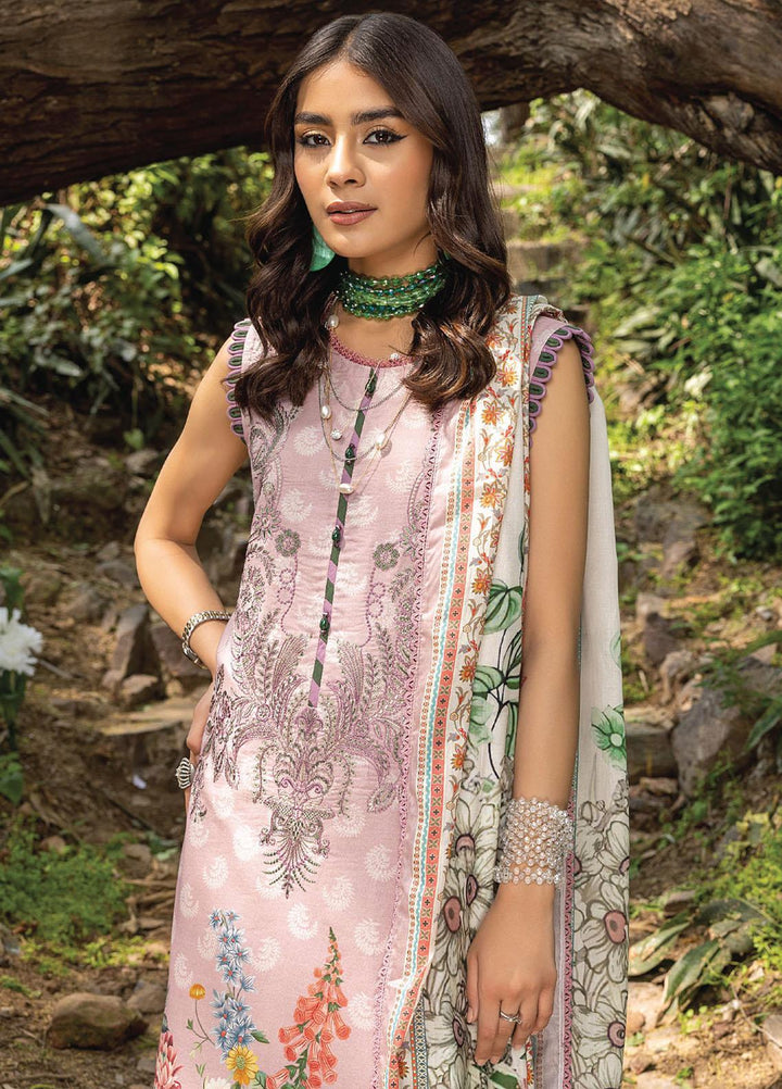 Iris By Humdum Embroidered Lawn Suits Unstitched 3 Piece HD23I D-02 - Summer Collection