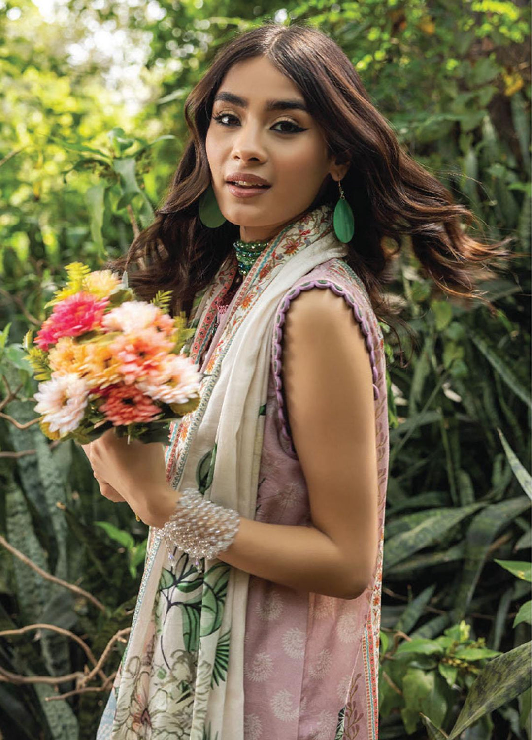 Iris By Humdum Embroidered Lawn Suits Unstitched 3 Piece HD23I D-02 - Summer Collection