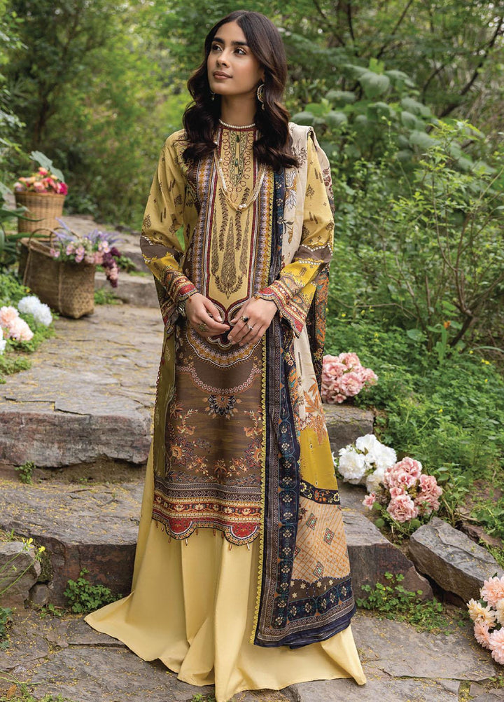 Iris By Humdum Embroidered Lawn Suits Unstitched 3 Piece HD23I D-03 - Summer Collection